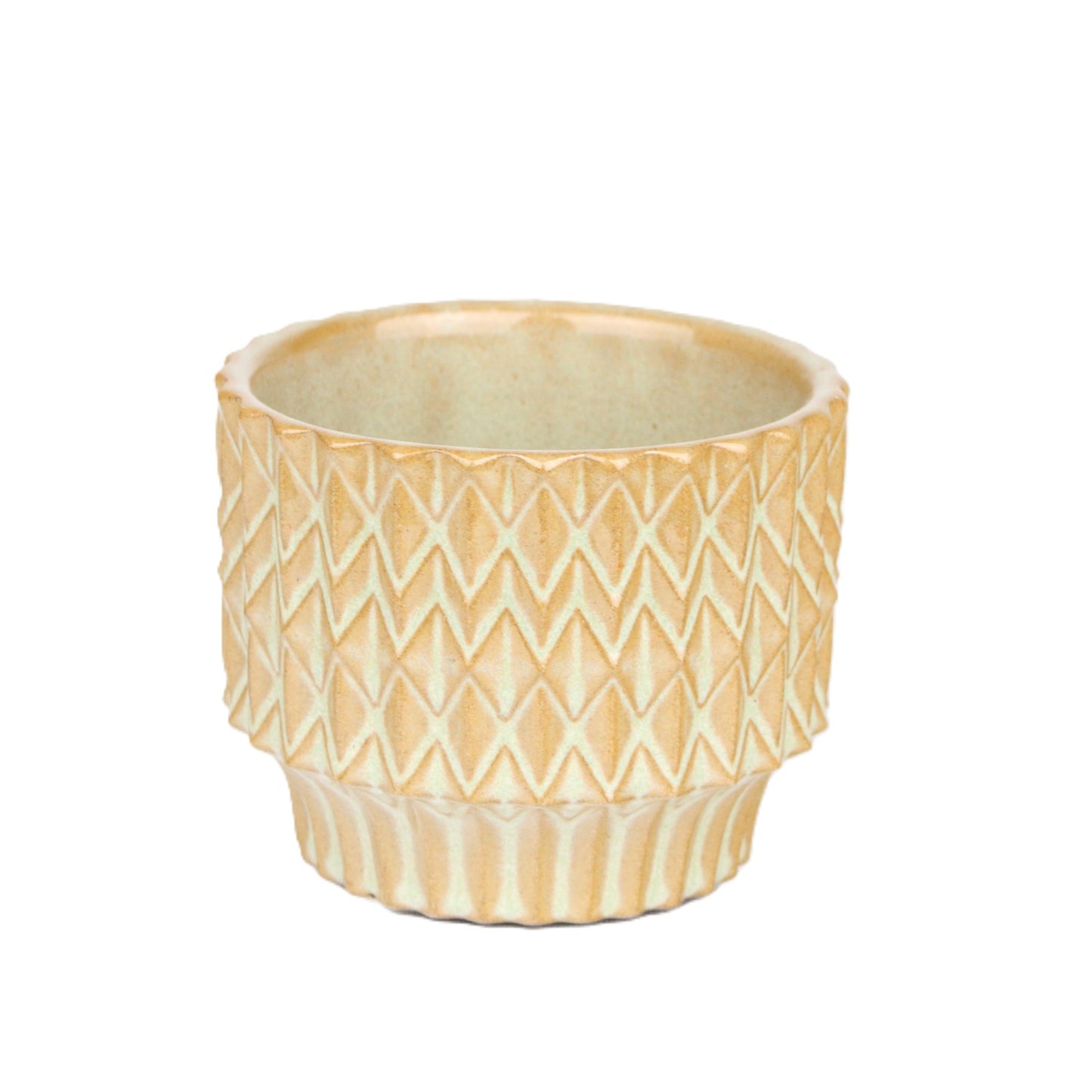 Jagged Tan Pot