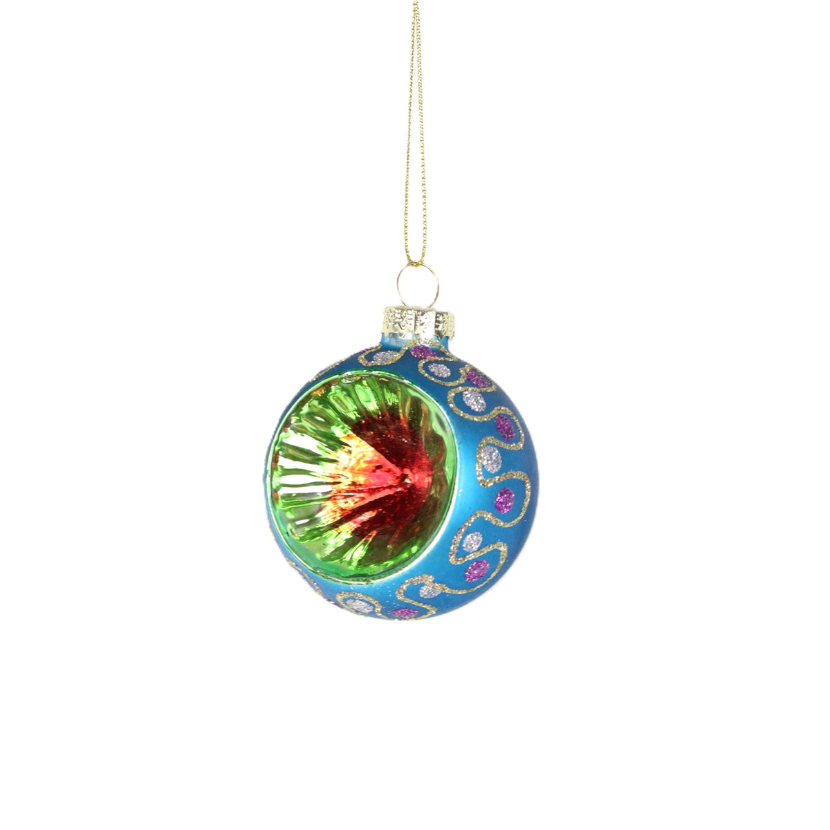 Blue Cross Section Bauble Large
