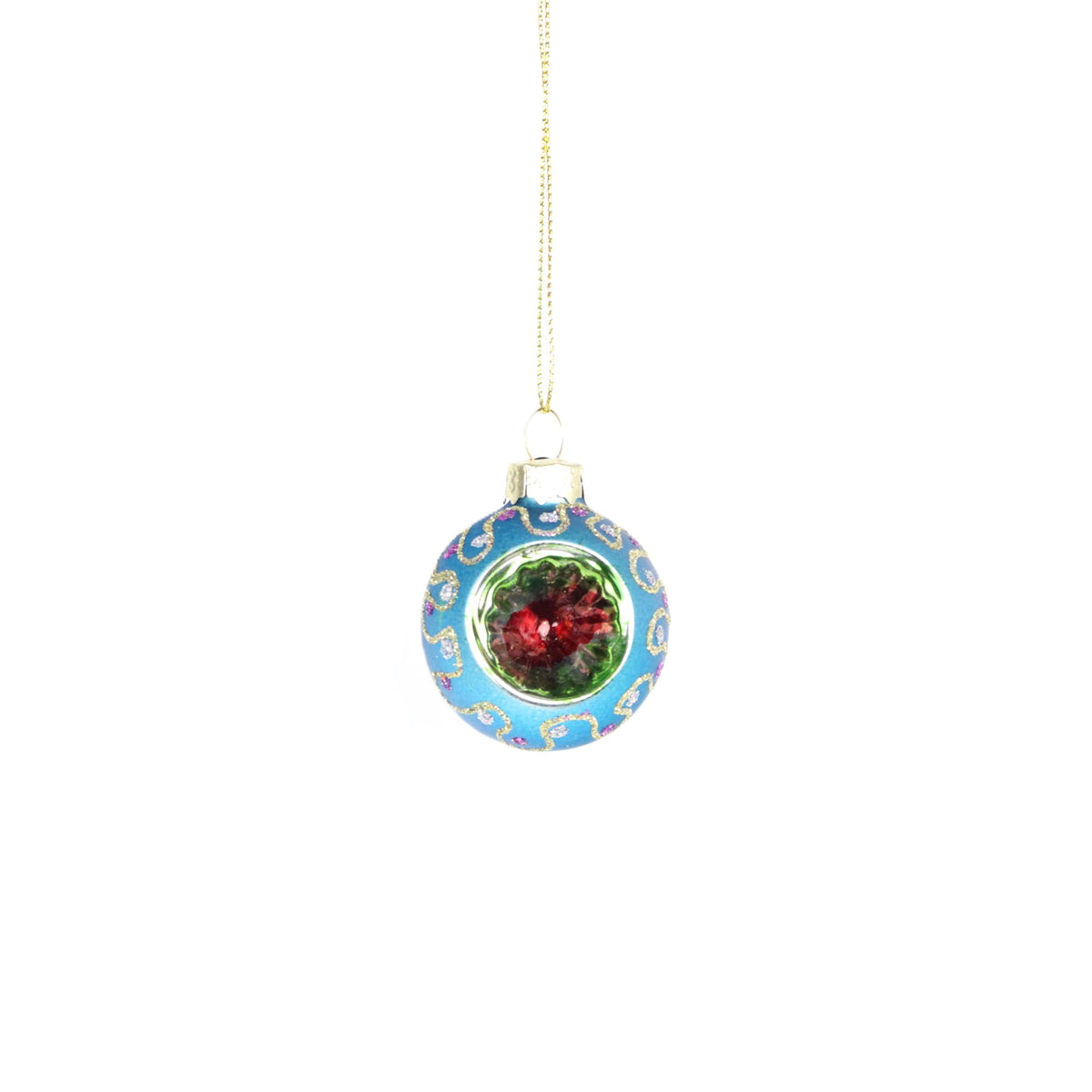 Blue Cross Section Bauble Small