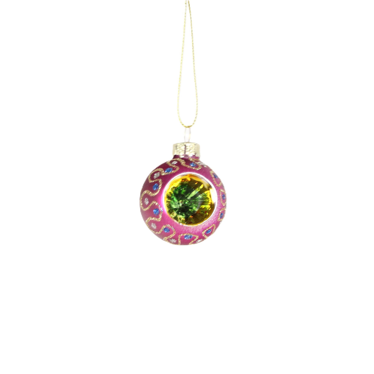 Purple Cross Section Bauble Small
