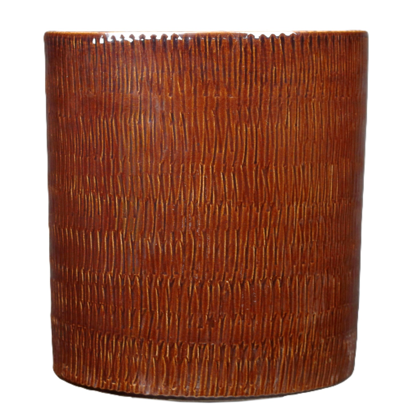 Maroon Textured Cylinder Large