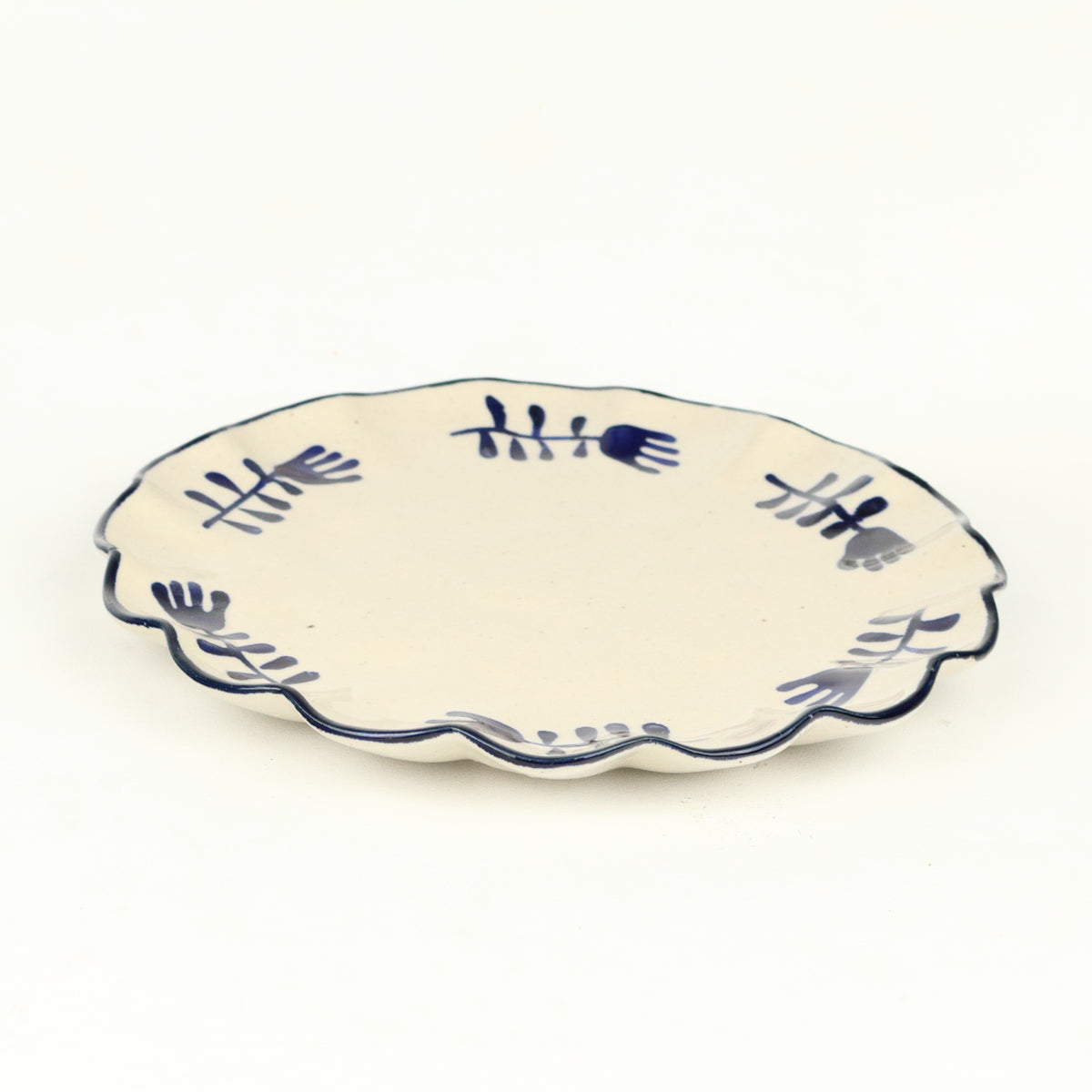 Navy Forks Frill Plate