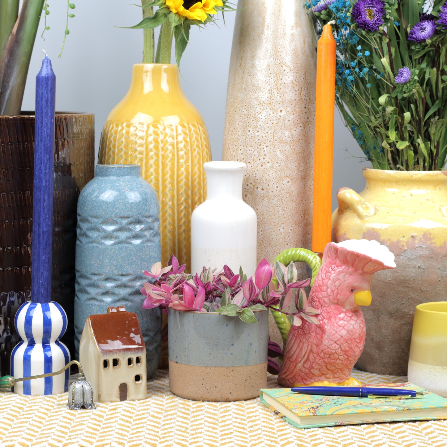 Modern Blue Cylinder