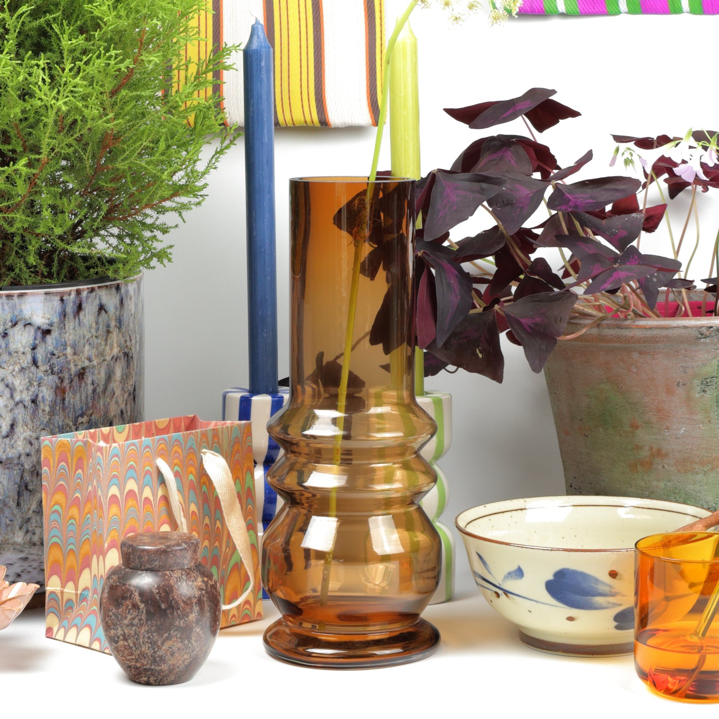 Amber Chimney Vase