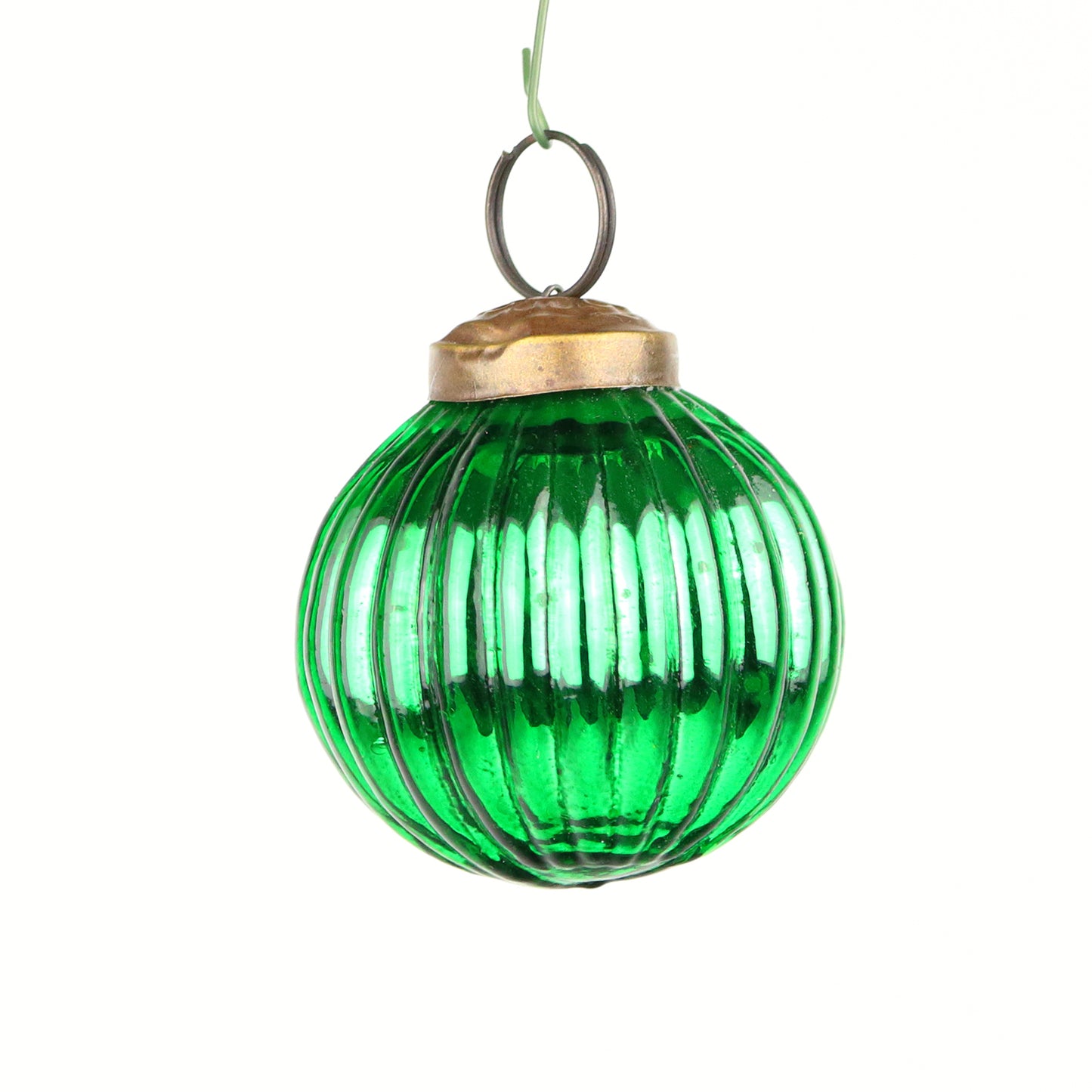 Emerald Ribbed Sphere