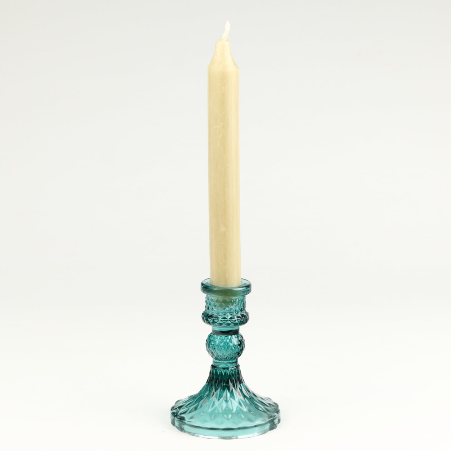 Teal Harlequin Candlestick