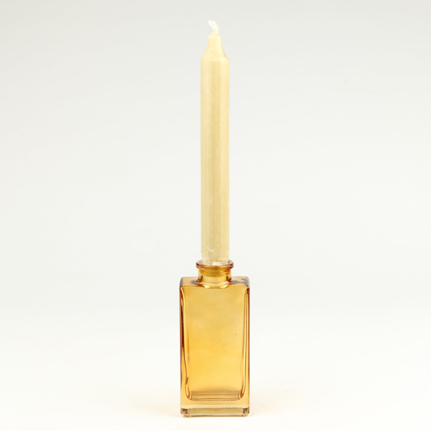 Yellow Cuboid Vase - Candle Holder