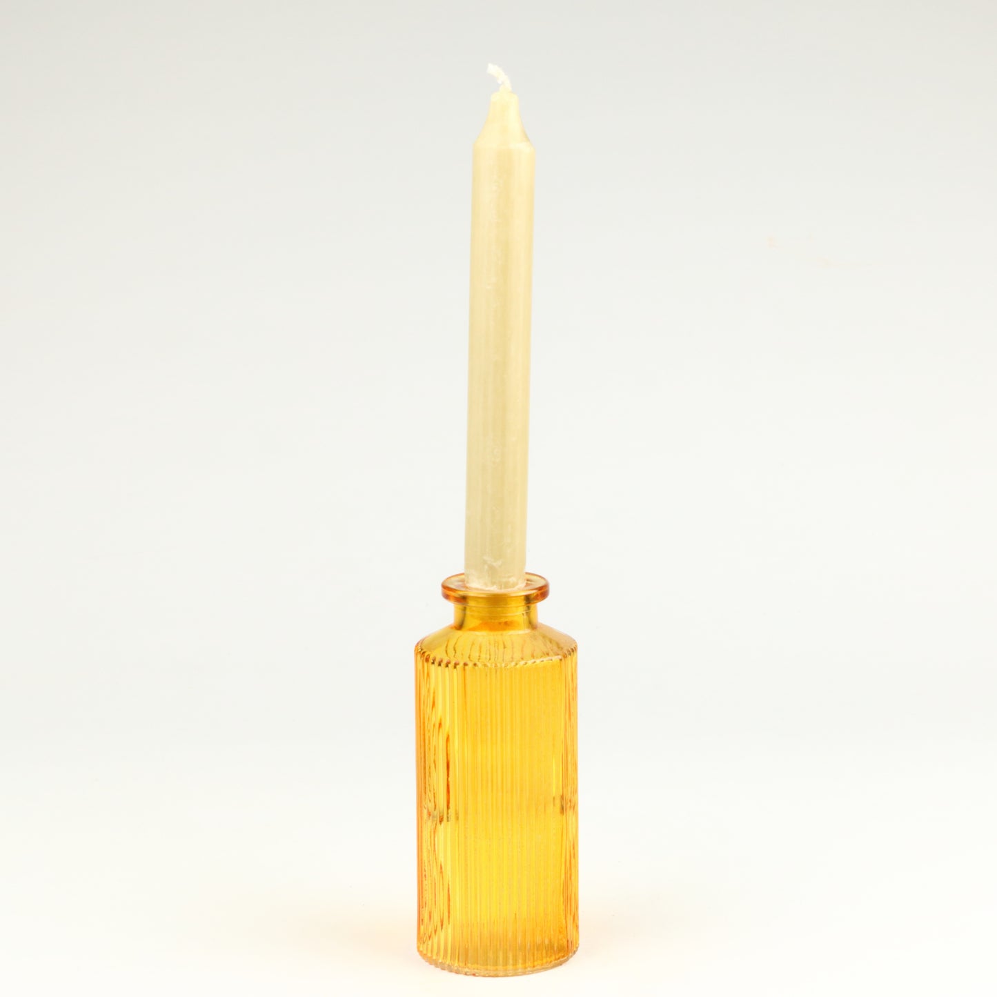 Amber Ribbed Bottle