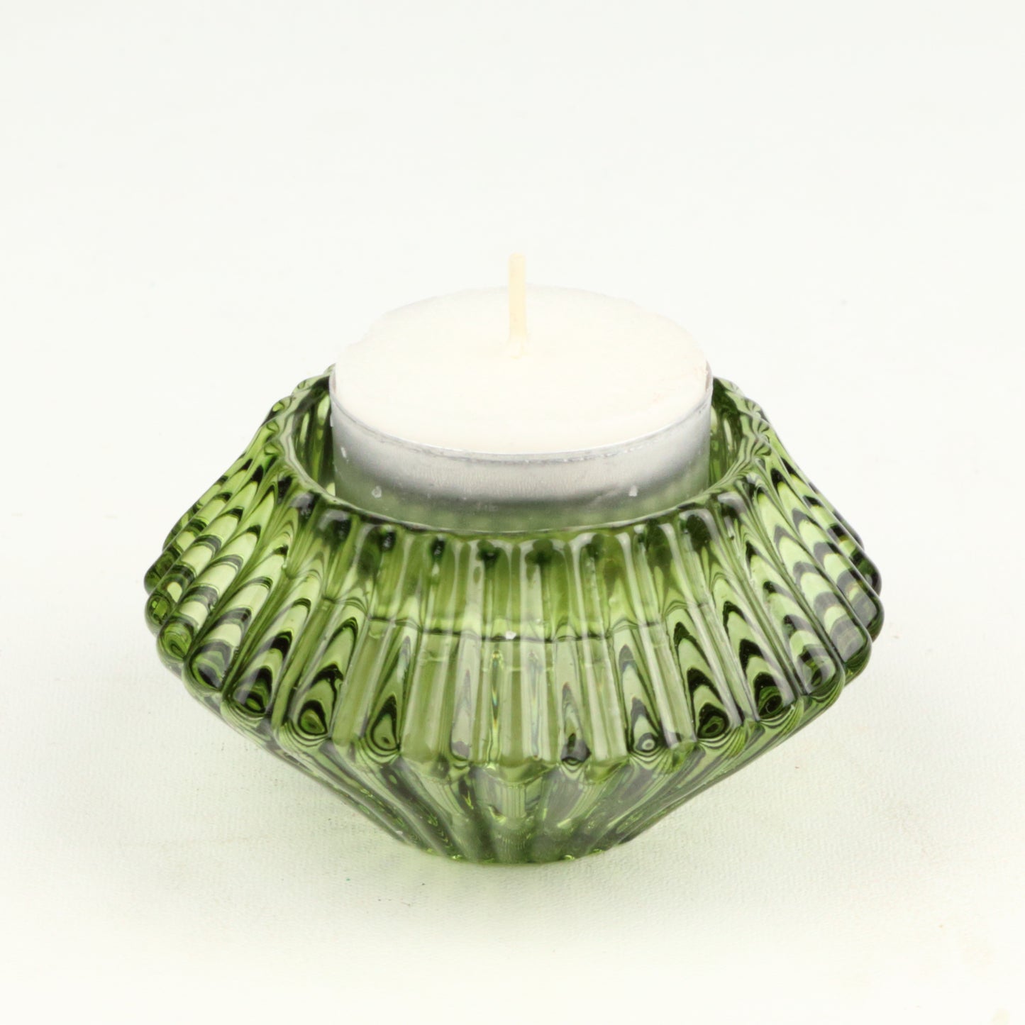Fern Two Way Ribbed Candlestick