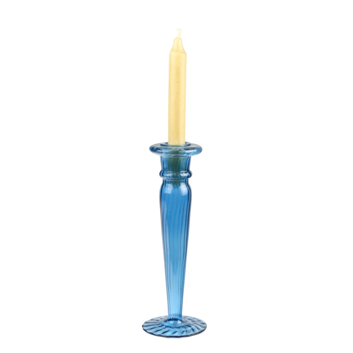 Azure Fluted Candlestick