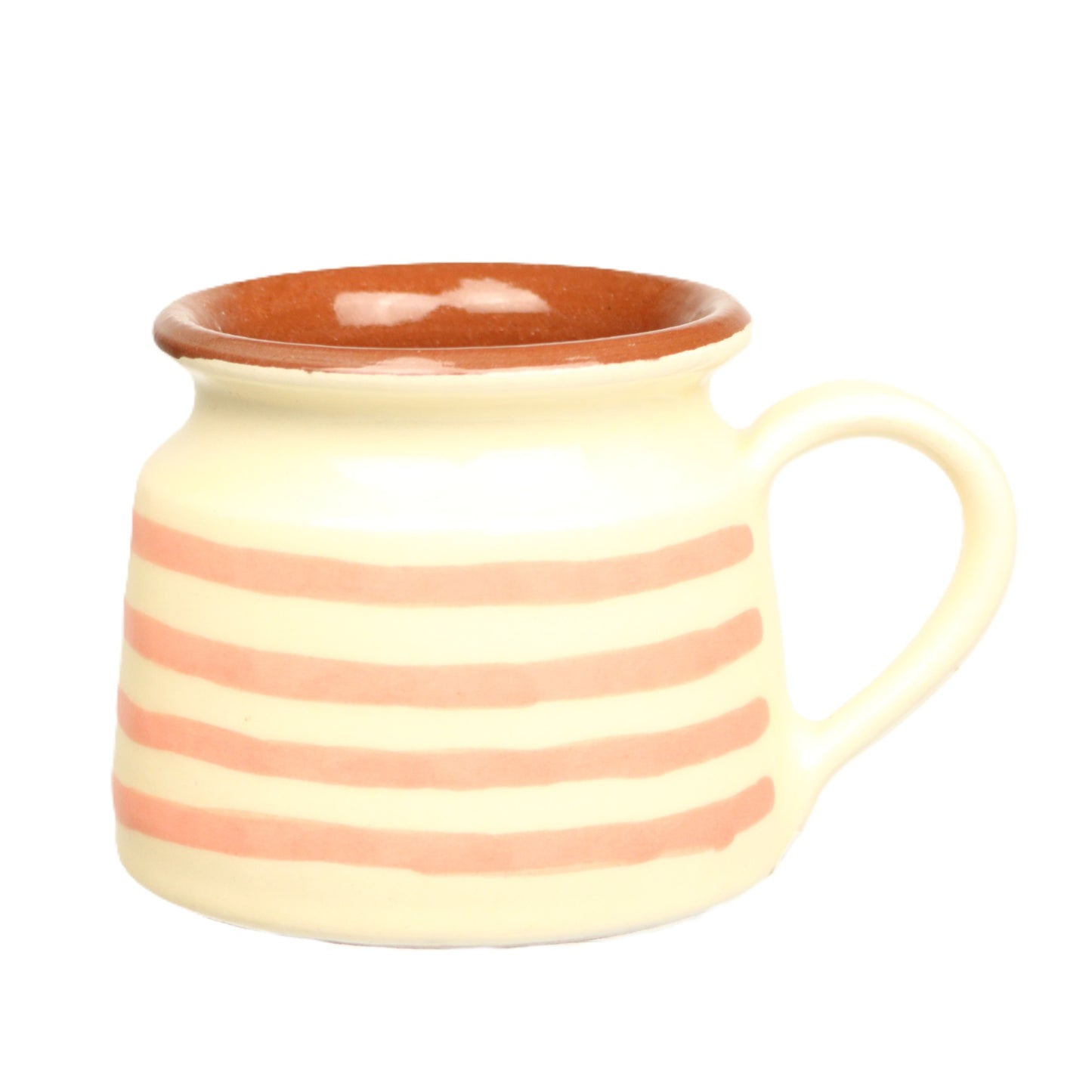 Rosy Striped Squat Mug