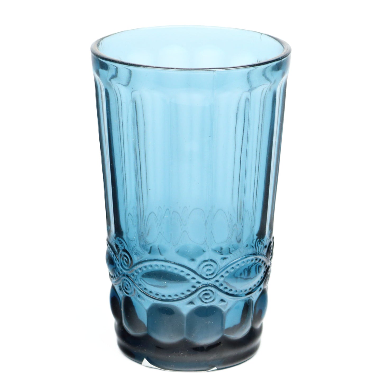 Blue Grooved Glass