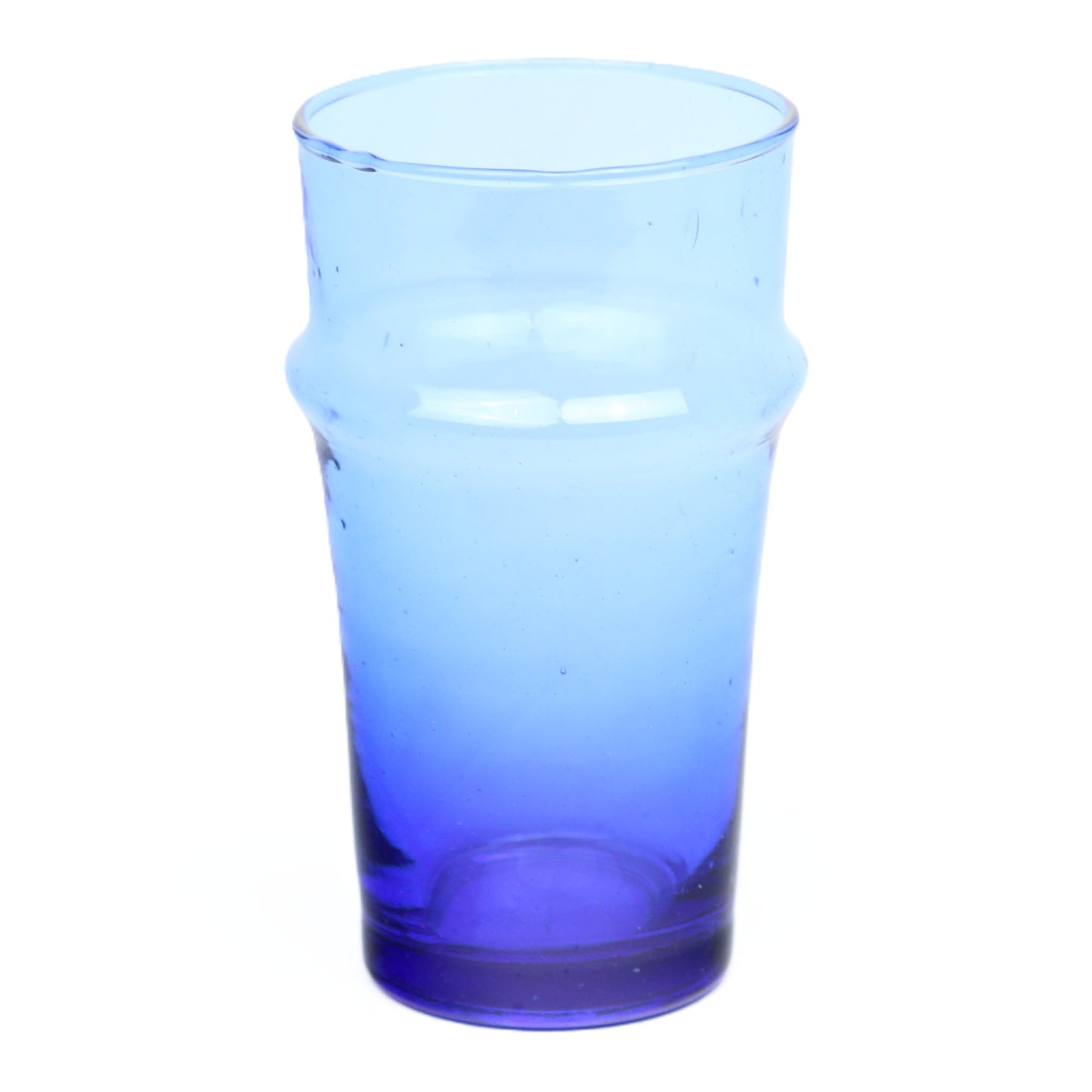 Lapis Blue Ringed Glass
