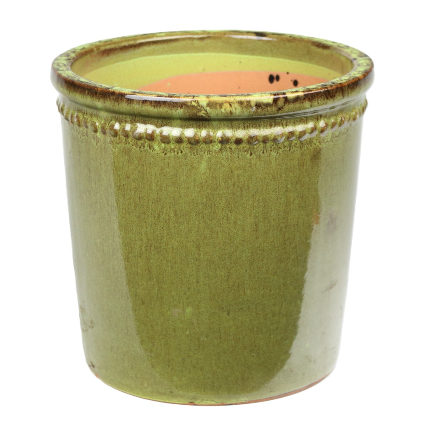 Beaded Rim Olive Pot