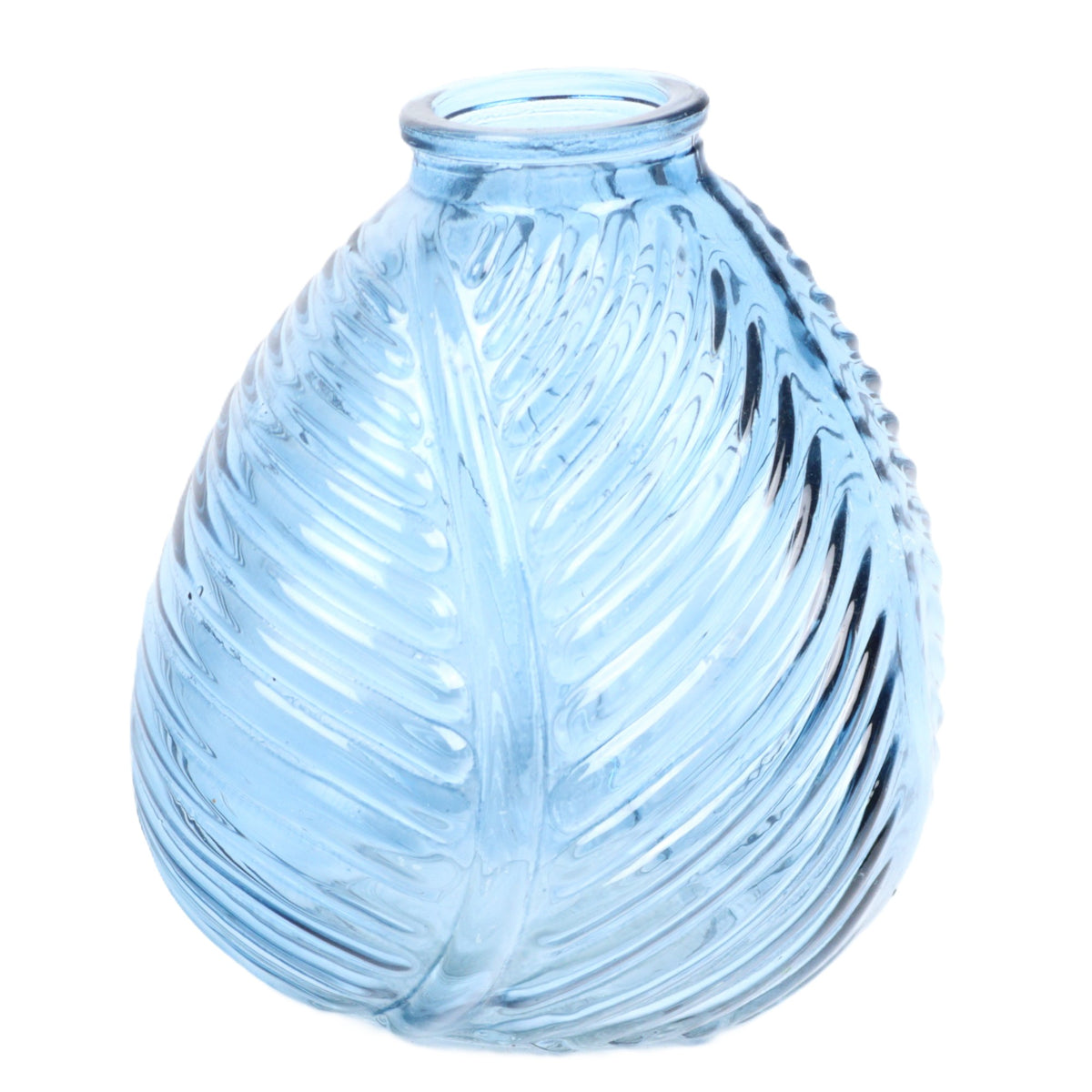Cornflower Blue Frond Vase