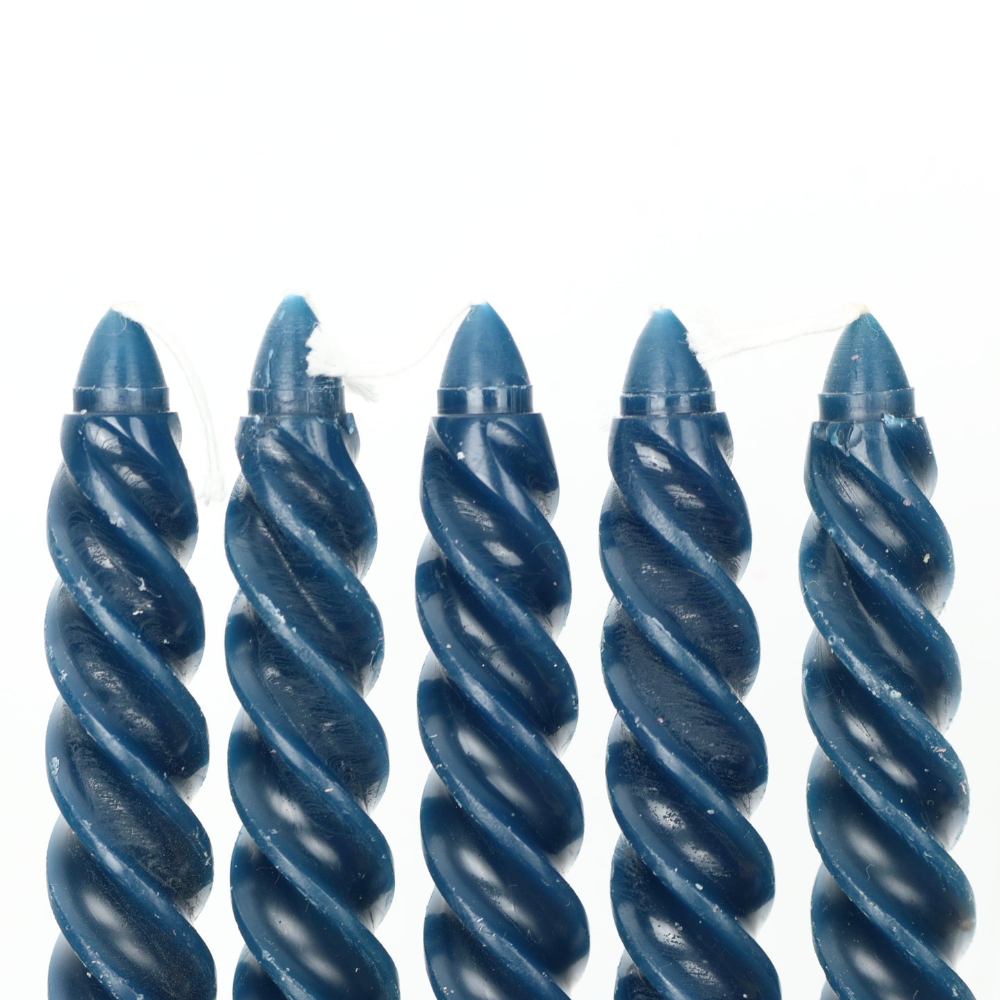 Navy Large Twisted Candle