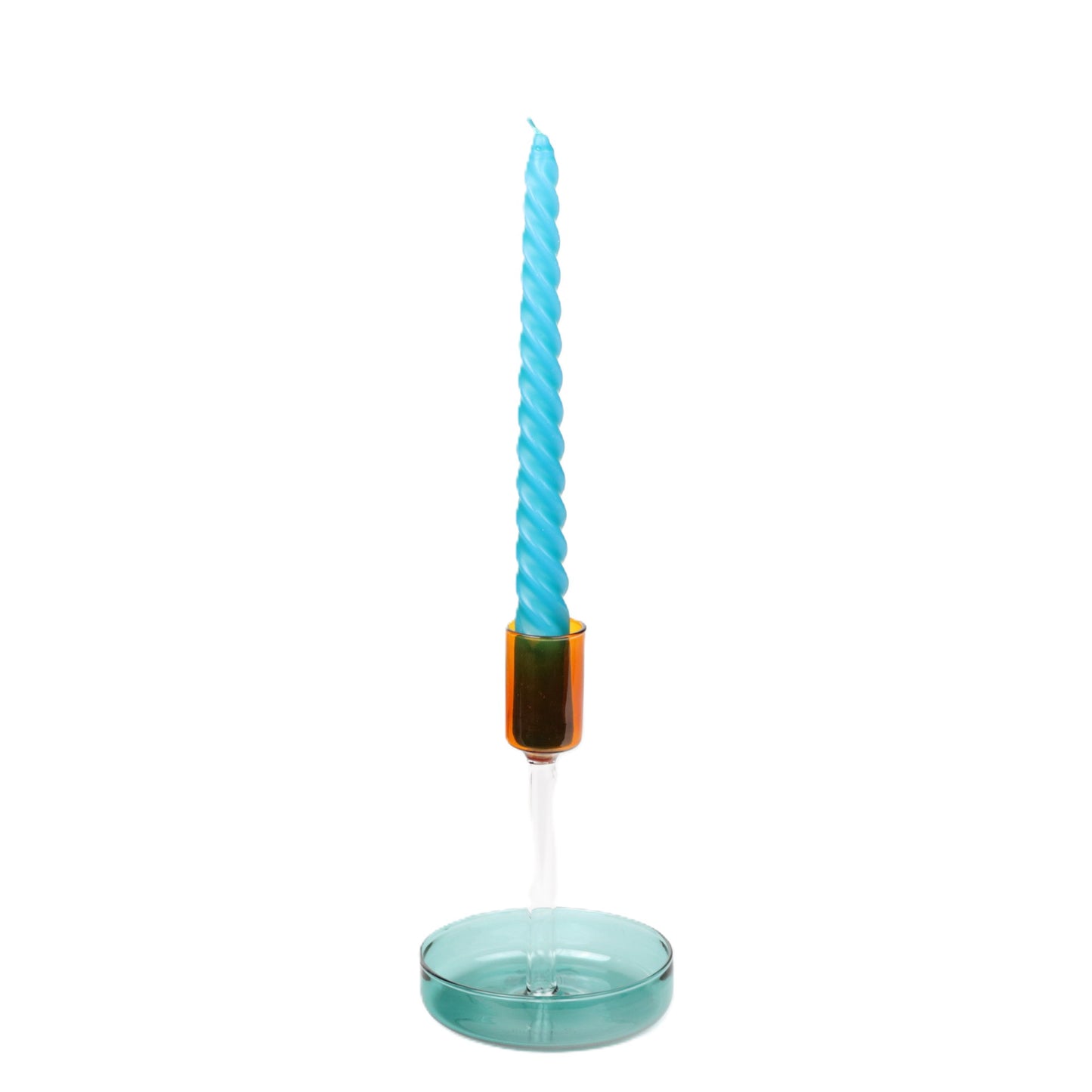 Cerulean Blue Small Twisted Candle