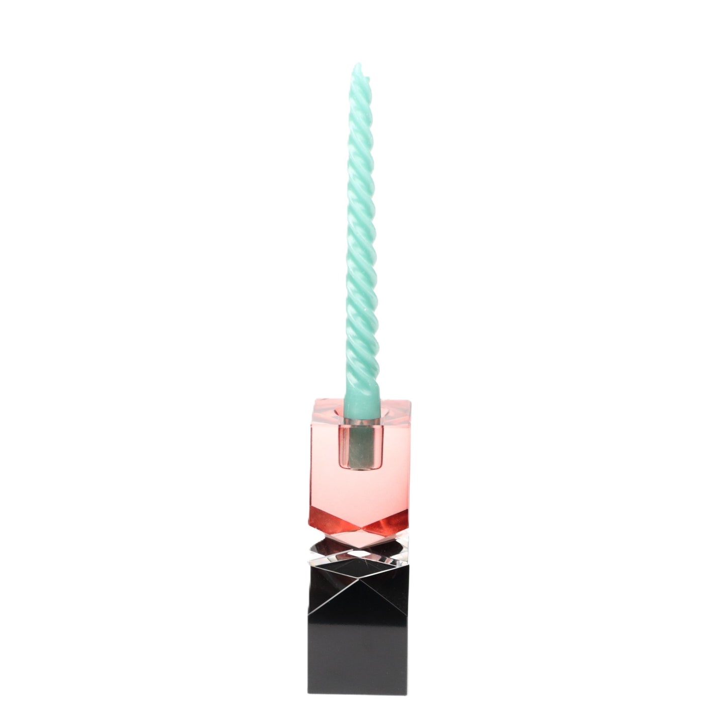 Teal Small Twisted Candle