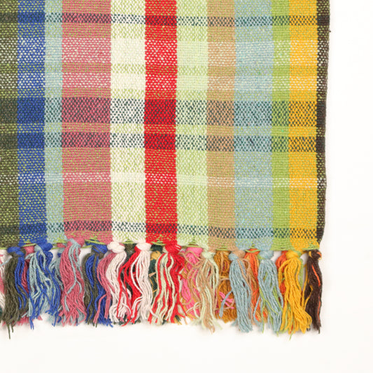 Rainbow Tartan Throw