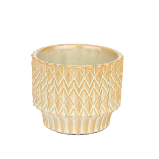 Jagged Tan Pot
