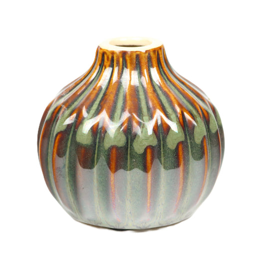 Forest Bark Pleated Vase
