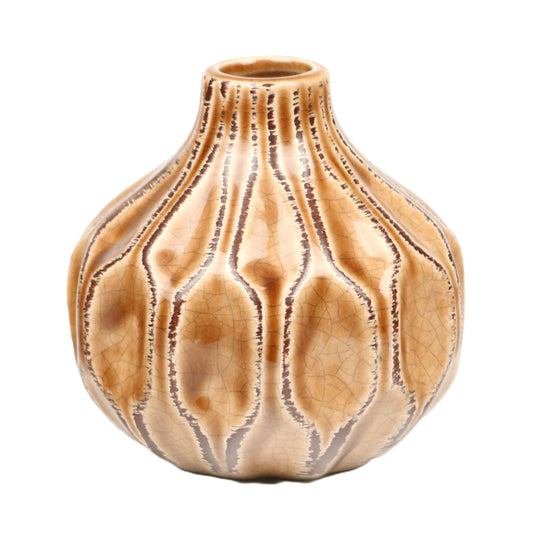 Desert Stone Pleated Vase