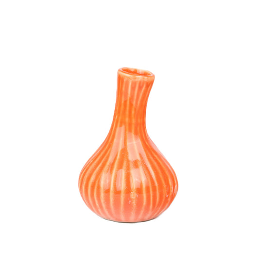 Tiger Orange Drop Vase Small