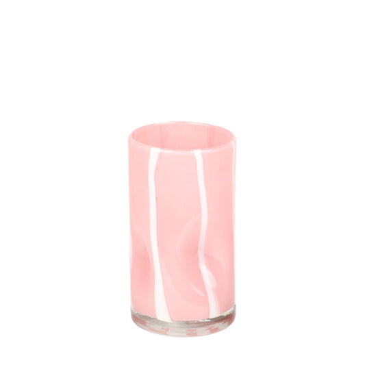Pink Streaky Vase