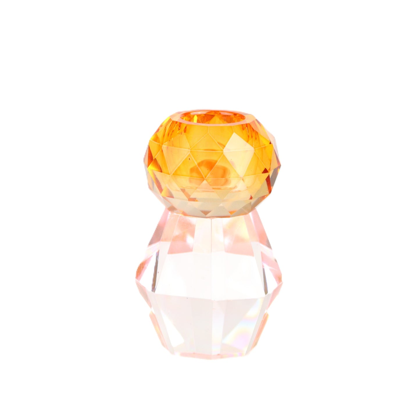 Rosy Tangerine Prism Candlestick
