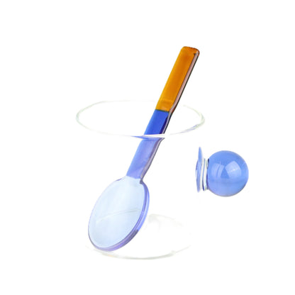 Blue Orange Glass Spoon Small