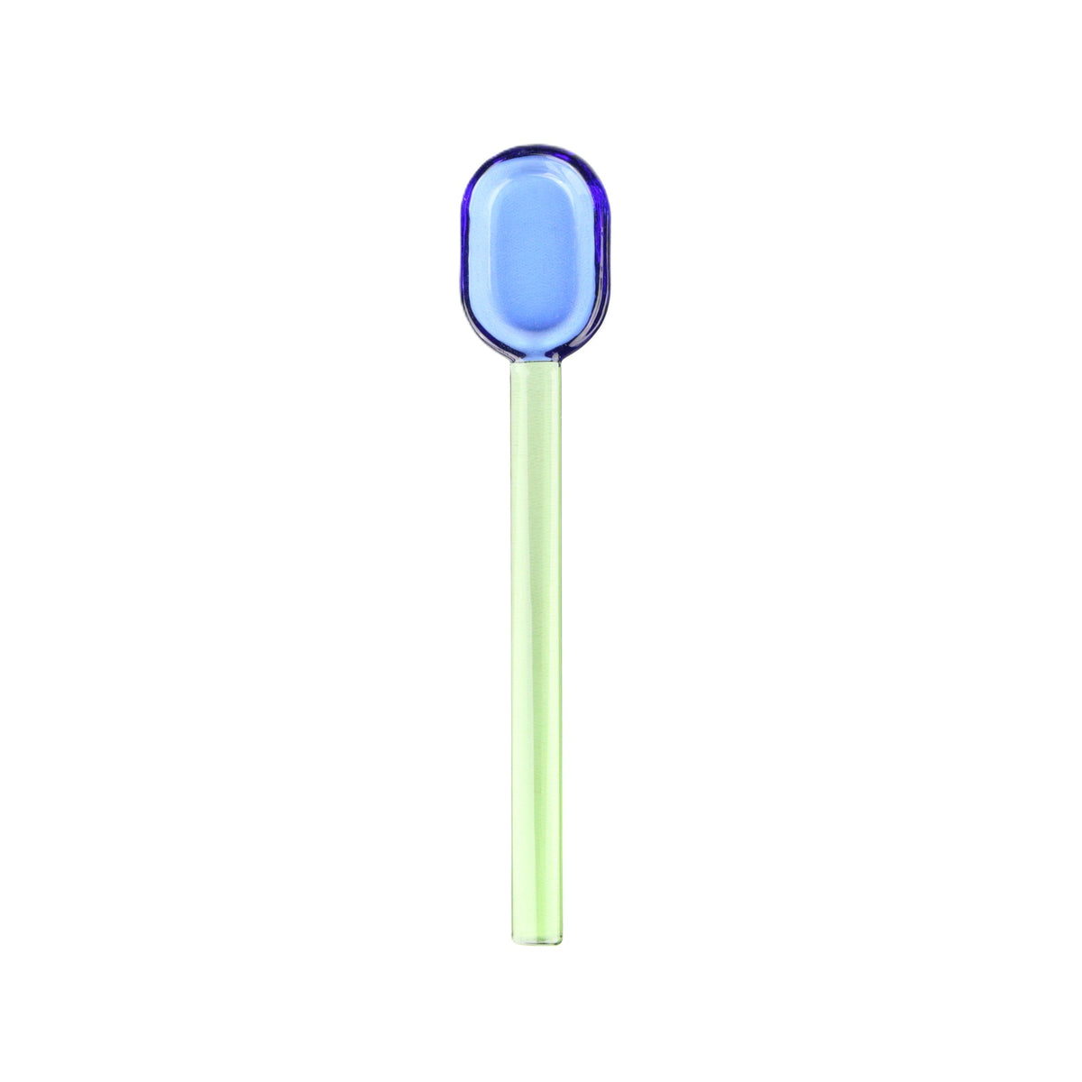 Green Blue Glass Spoon Large