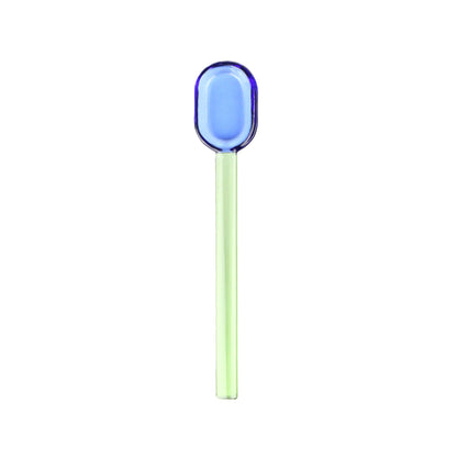 Green Blue Glass Spoon Large