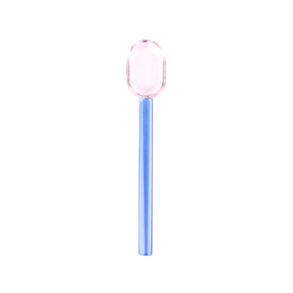 Blue Pink Glass Spoon Large
