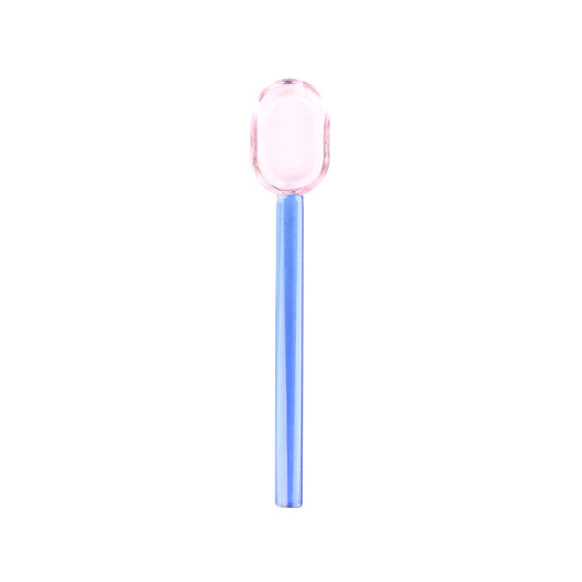 Blue Pink Glass Spoon Large