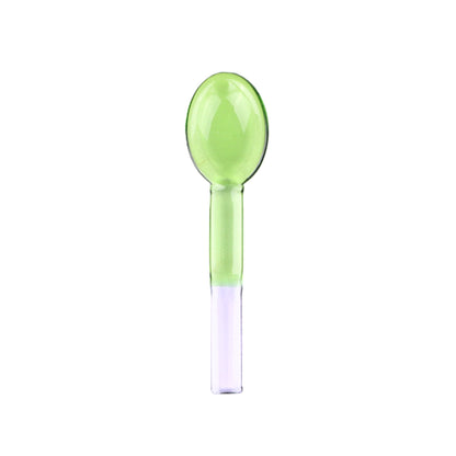 Green Lilac Glass Spoon Small