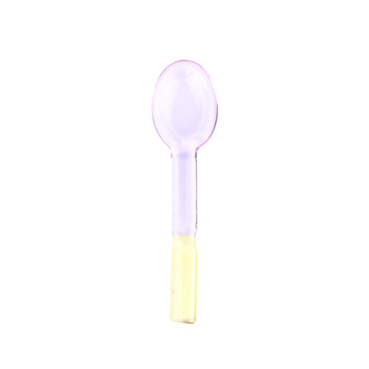 Lilac Yellow Glass Spoon Small