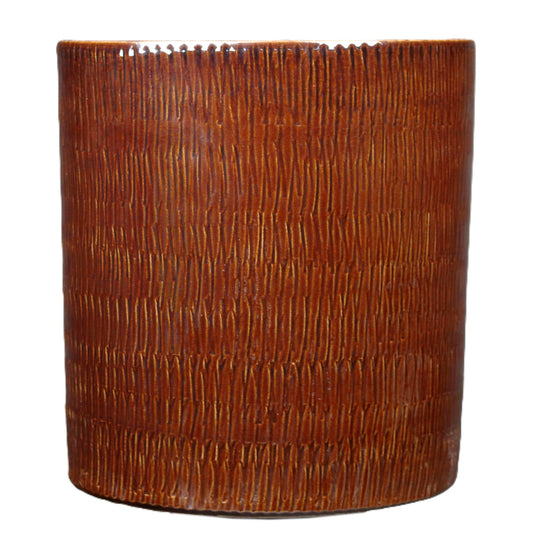 Maroon Textured Cylinder Large