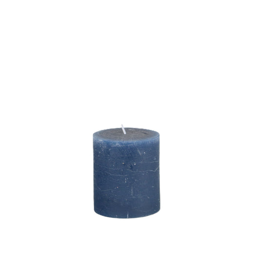 Navy Pillar Candle Small