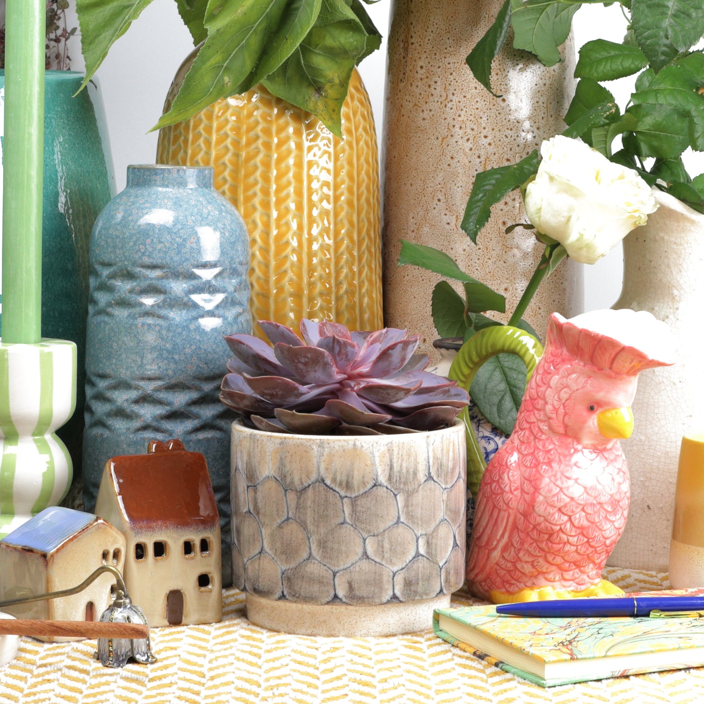 Grey Scaly Planter Small