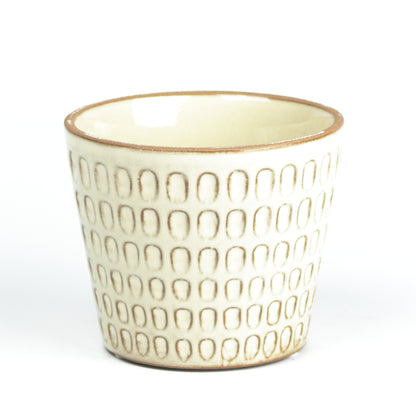 Cream scalloped Cone Small