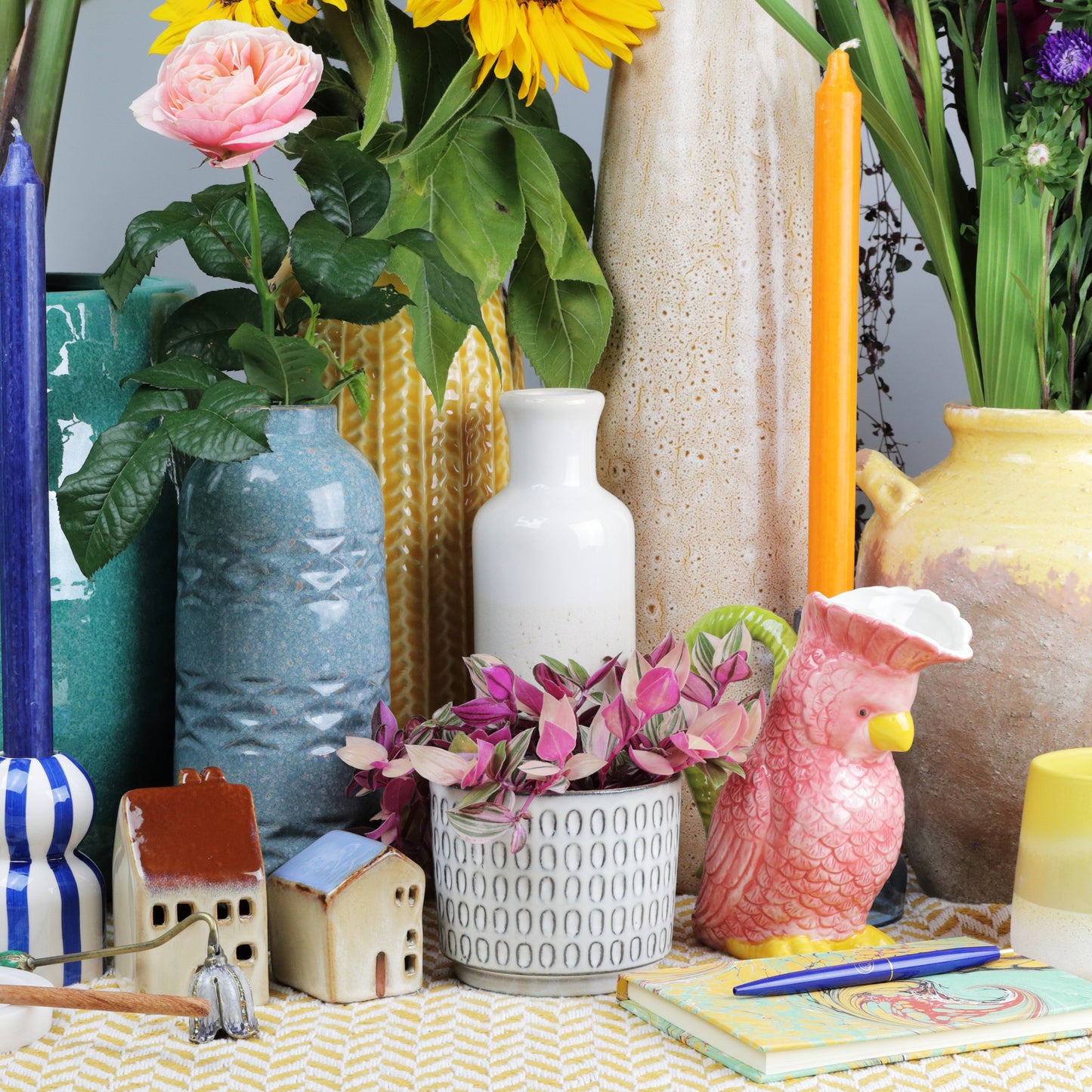 Ivory scalloped cylinder