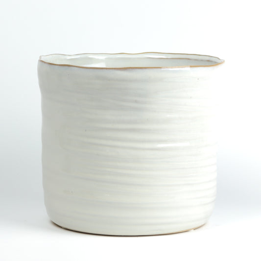 Ivory Wavy Planter