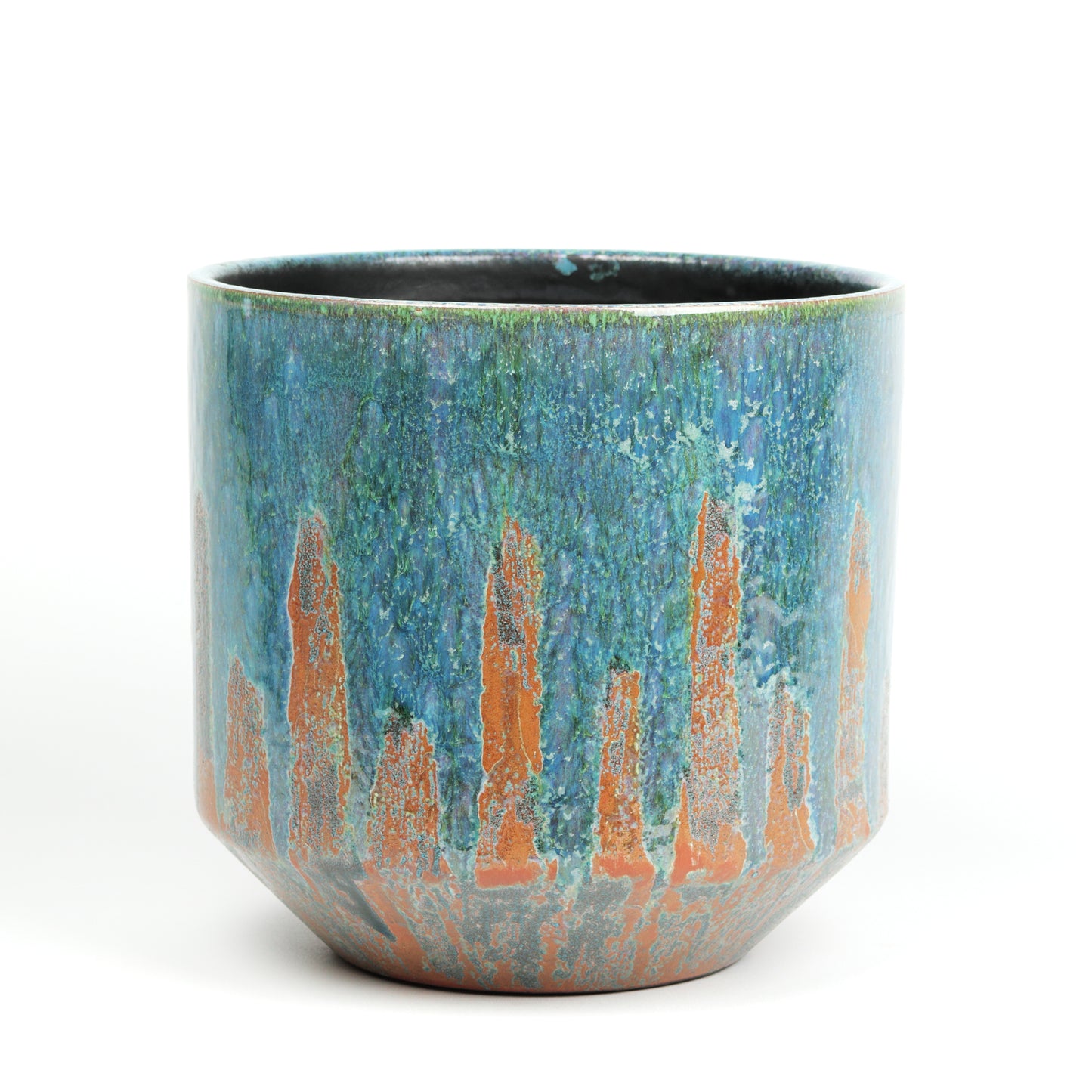 Teal Tapered Pot Medium