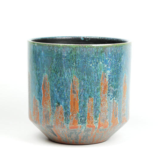 Teal Tapered Pot Medium