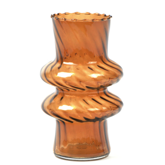 Amber Double Ringed Vase