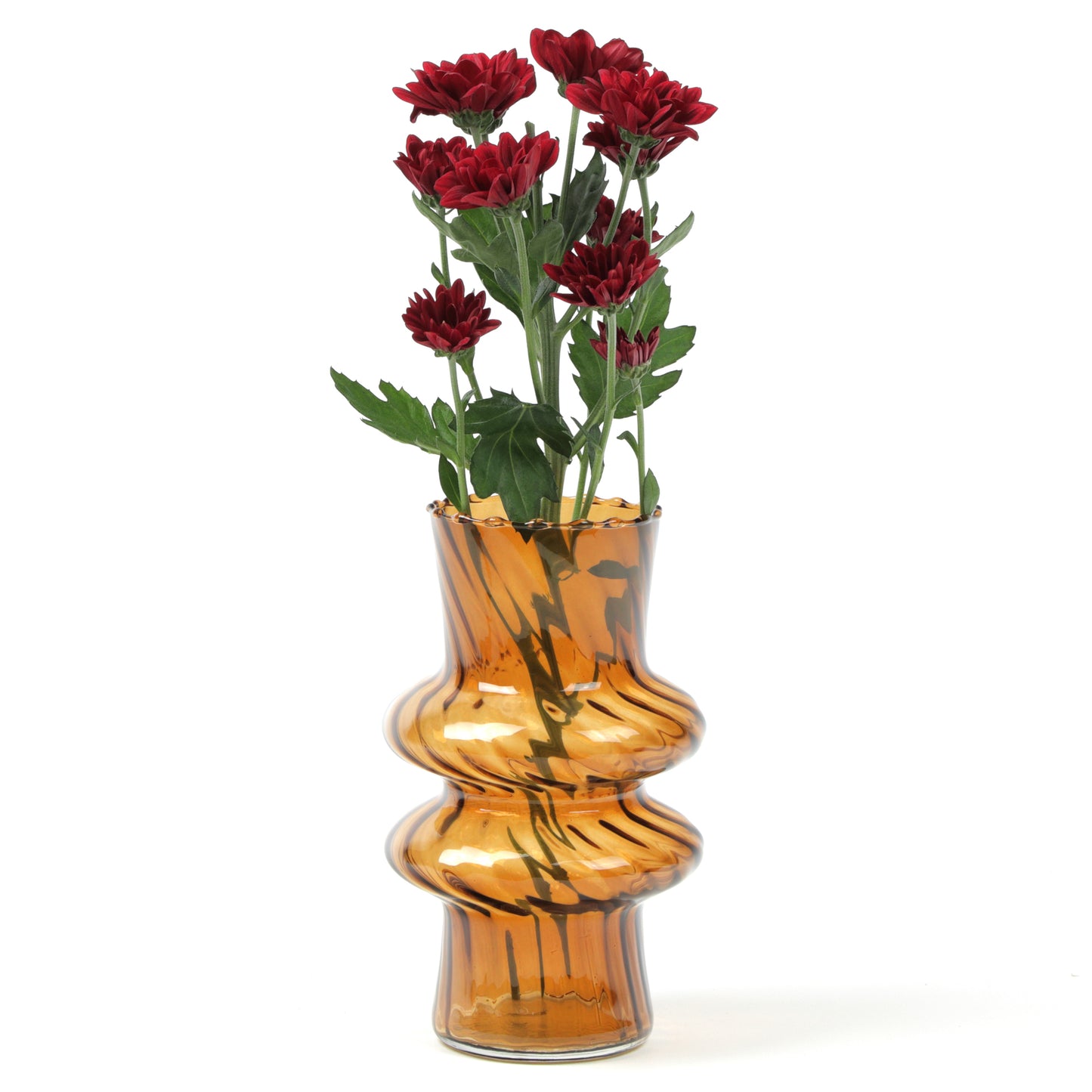 Amber Double Ringed Vase