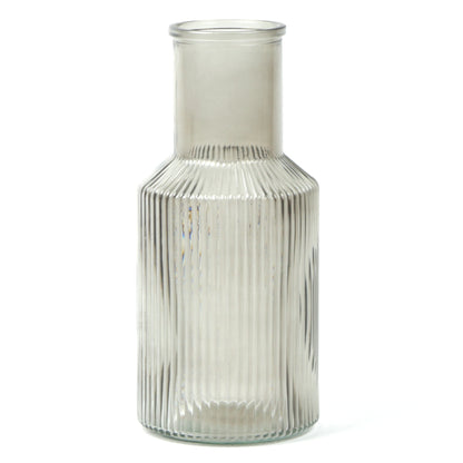 Smoky Ribbed Bottle