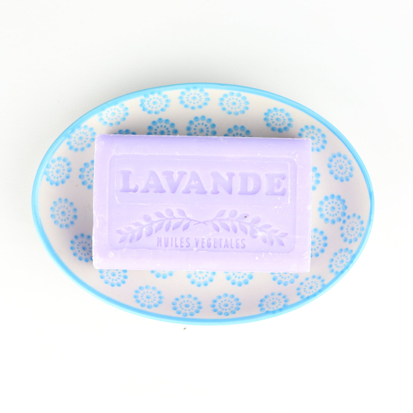 Cyan Circles Soap Dish