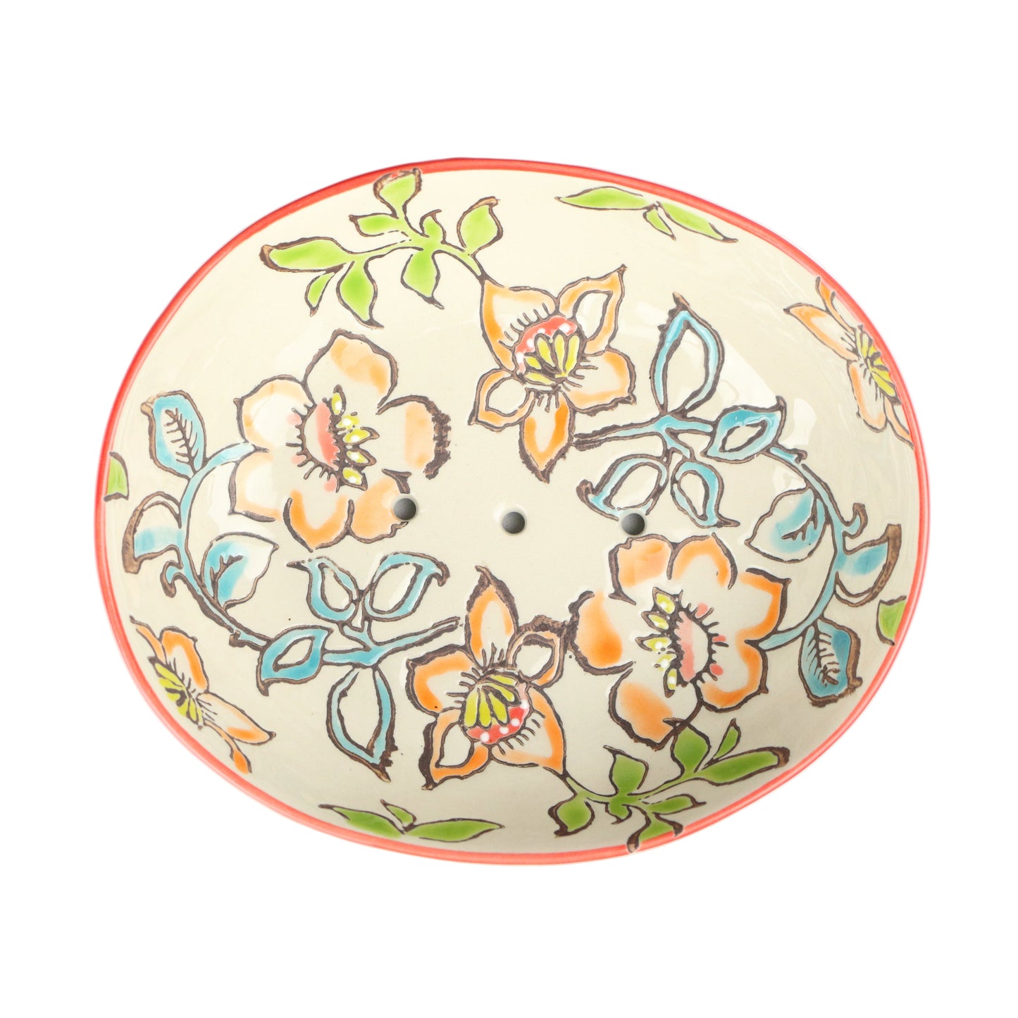 Scarlet Floral Soap Dish