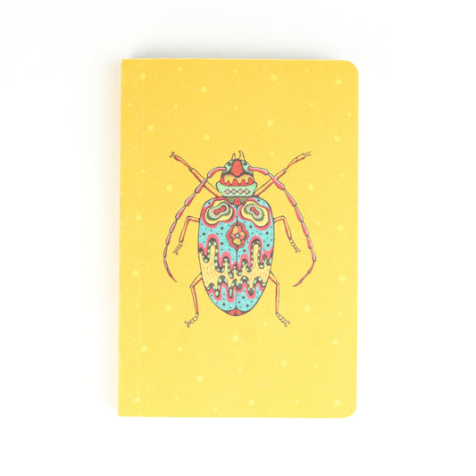 Golden June Beetle Softback A7 Notebook